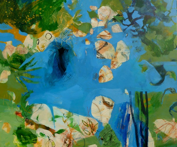 2015 iron age pond 100x120cm mixed on canvas